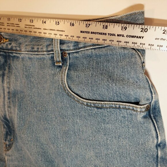Arizona Original Loose Straight Mens 42X32 100%  Cotton Denim Jeans rugged work - Picture 7 of 11